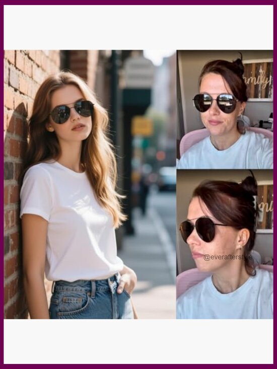 Oversized Aviator Sunglasses Alloy Steel Frame UV400 Protection